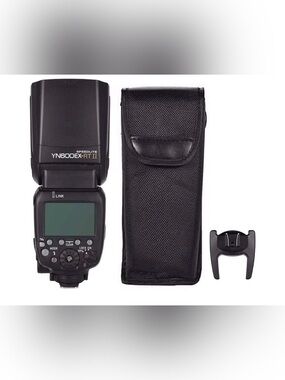 NWT YONGNUO YN-600EX-RT II Black Speedlight with Black Carry Pouch and Stand